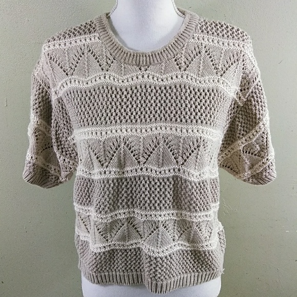 90's Black and White Marled Knit Tunic Sweater by Lizsport